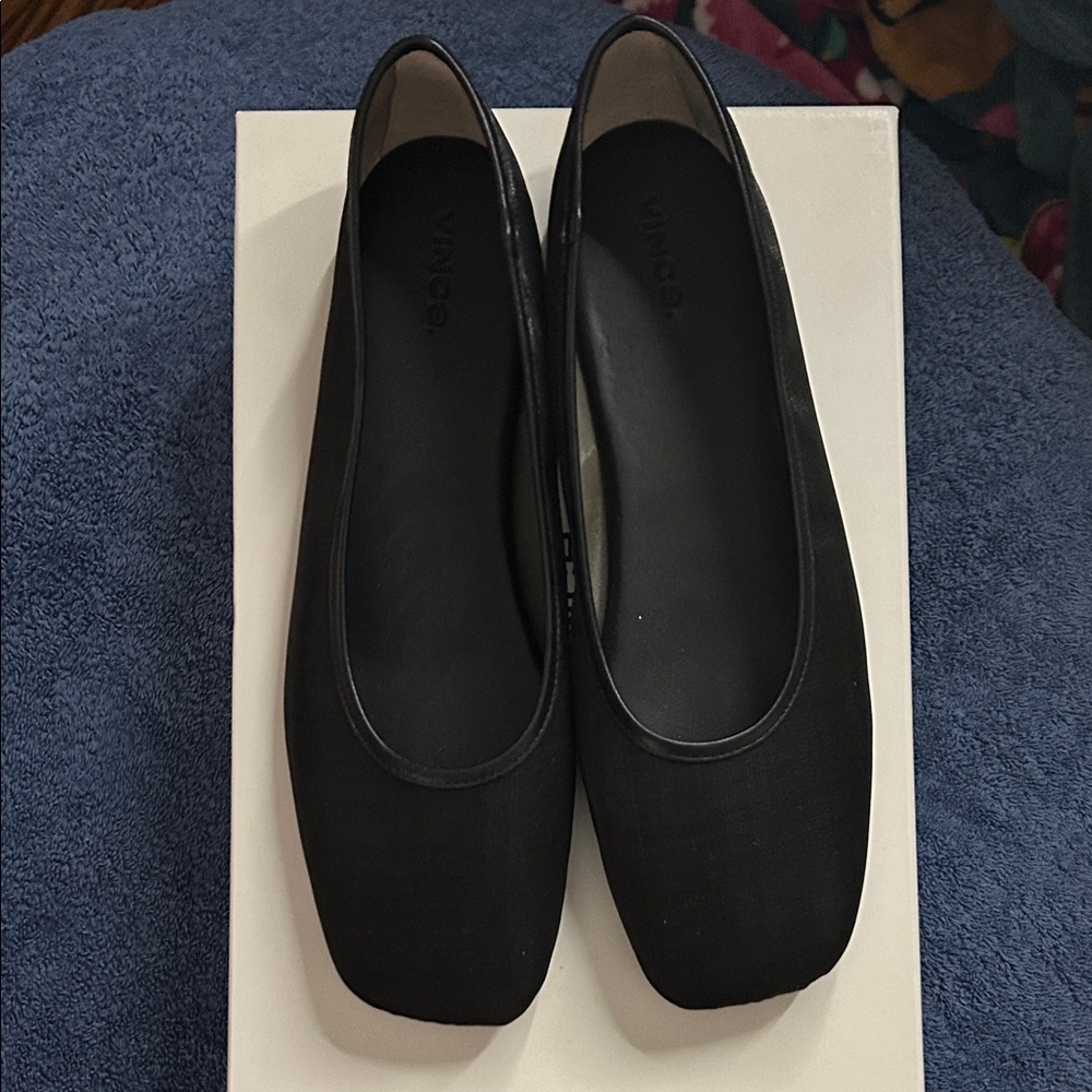 Vince Women's Black Square-Toe Flats